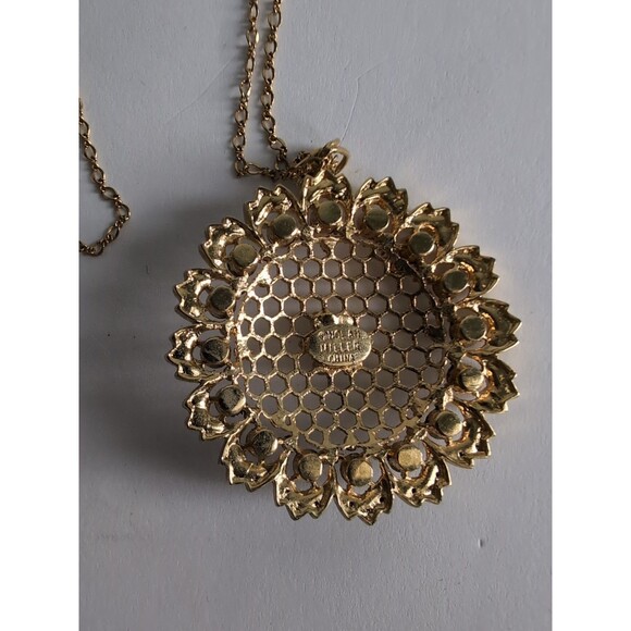 Nolan Miller Glamour Collection Clear Rhinestone And Gold Necklace - Picture 7 of 7